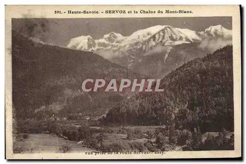 Cartes postales Haute Savoie Servoz et la chaine du Mont Blanc