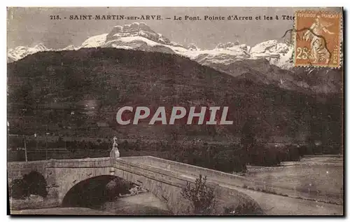 Ansichtskarte AK Saint Martin sur Arve Le Pont Pointe d Arreu et les 4 tetes