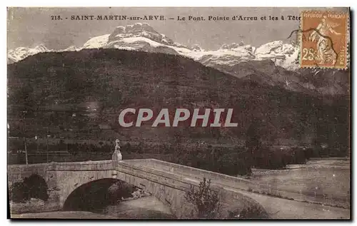 Cartes postales Saint Martin sur Arve Le Pont Pointe d Arreu et les 4 tetes