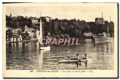 Cartes postales Thonon les Bains Le Port Vu de la Jetee