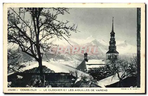 Cartes postales Combloux Le Clocher Et Les Aiguilles De Varens