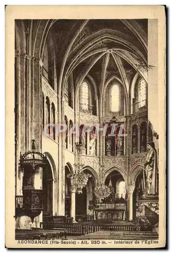 Cartes postales Abondance Interieur de L Eglise