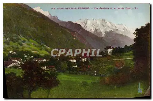 Cartes postales Saint Gervais les Bains Vue Generale et le Col de Voza