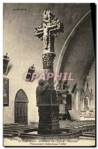 Cartes postales Cluses Interieur de L Eglise Benitier Monument Historique