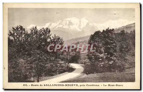 Cartes postales Route de Sallanches Megeve pres Combloux Le Mont Blanc