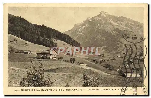 Cartes postales Route De La Clusaz Au Col Des Aravis le pic de l eTale