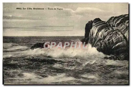 Ansichtskarte AK La Cote Bretonne Etude de Vague