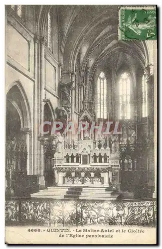 Cartes postales Quintin Le Maitre Autel et le Cloitre de l Eglise Paroissiale