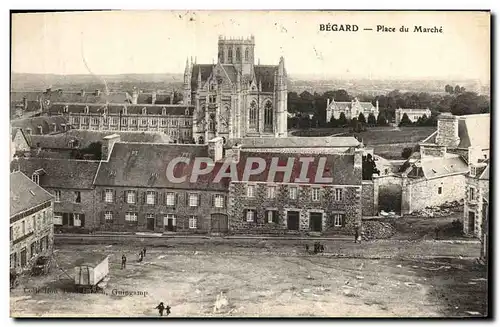 Cartes postales Begard Place Marche