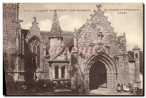 Cartes postales Chapelle Saint Herbot pres Huelgoat Le porche de l ossuaire