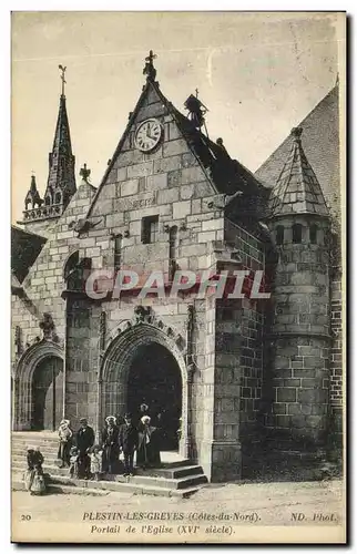 Cartes postales Plestin Les Greves Portail de l eglise