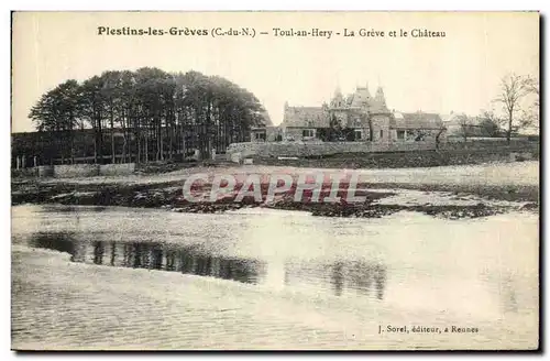 Cartes postales Plestins les Greves Toul an Hery La Greve et le Chateau