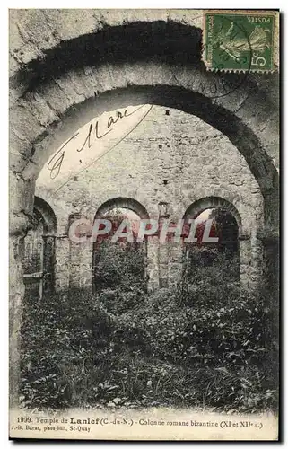 Cartes postales Temple de Lanlef Colonne romane bizantine