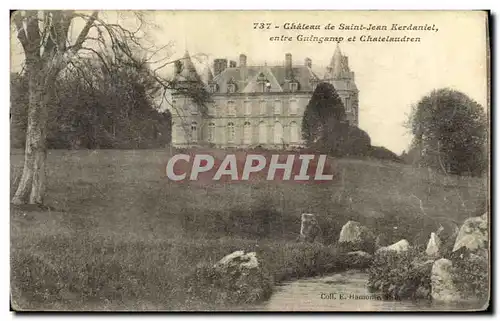 Cartes postales Chateau de Saint Jean Kerdaniel entree Gaingamp et Chatelandren