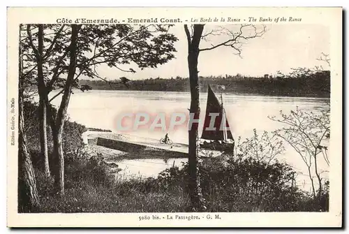 Cartes postales Cote d Emeraude Les Bords de la Rance La passagere Bateau