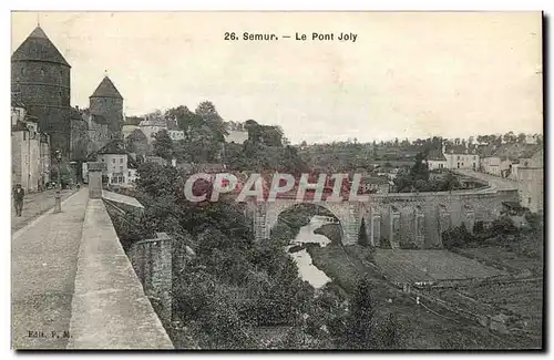 Ansichtskarte AK Semur Le Pont Joly