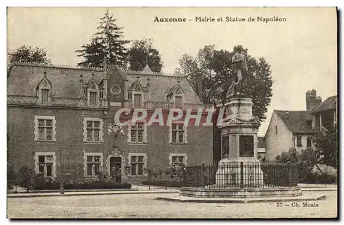 Cartes postales Auxonne Mairie et Statue de Napoleon 1er