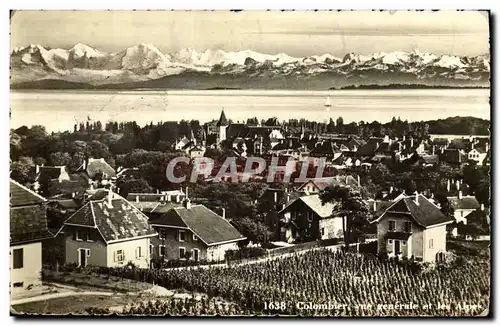 Ansichtskarte AK Colombier Vue Generale et Jes AlpesM