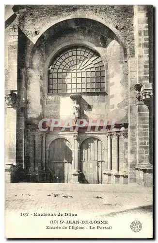 Cartes postales Environs Dijon St Jean De Losne Entree de l Eglise Le Portail