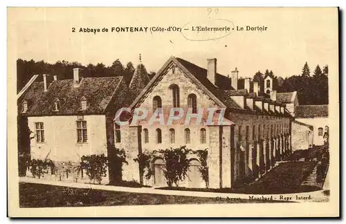 Cartes postales Abbaye de Fontenay L Enfermerie Le Dortoir