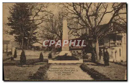 Cartes postales Pernand Monument aux Morts pour la Patrie Militaria