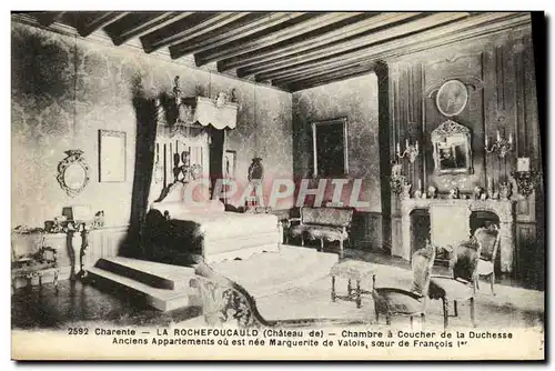 Ansichtskarte AK Charente La Rochefoucauld Chambre a Coucher de la Duchesse Anciens Appartements ou est nee Margu