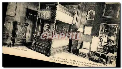 Cartes postales Charente La Rochefoucauld Chateau de Chambre a coucher duc de la Rochefoucauld