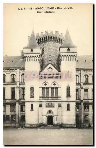 Cartes postales Angouleme Hotel de Ville Cour interieure