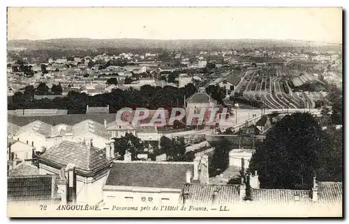 Ansichtskarte AK Angouleme Panorama pris de L Hotel de France Train