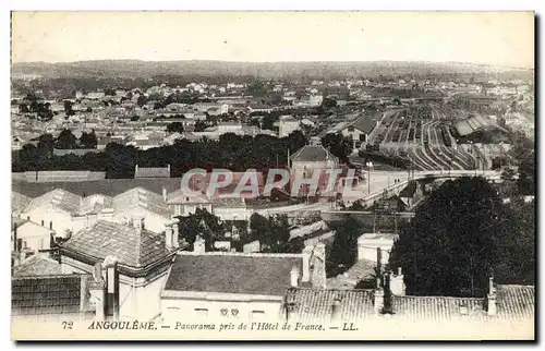 Cartes postales Angouleme Panorama pris de L Hotel de France Train