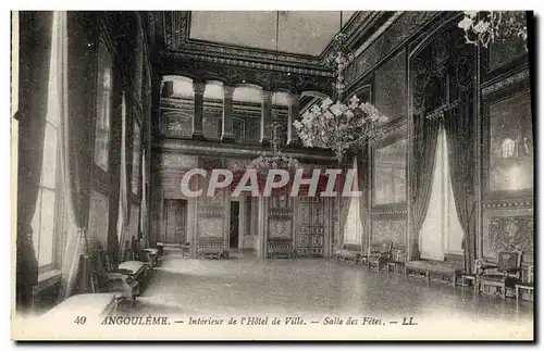 Cartes postales Angouleme Interieur de L Hotel de Ville Salle des Fetes