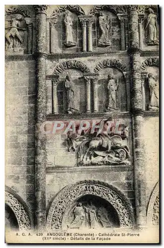 Cartes postales Angouleme Cathedrale St Pierre Details de la facade