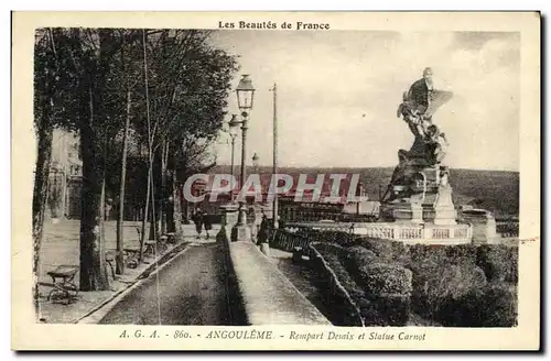 Ansichtskarte AK Angouleme Rempart Desaix et Statue Carnot