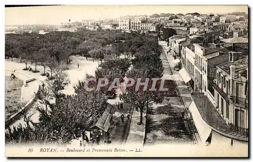 Ansichtskarte AK Royan Boulevard et Promenade Botton