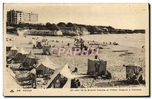 Ansichtskarte AK Royan Un Coin de la Grande Conche et L Hotel Oceanic a Vallieres