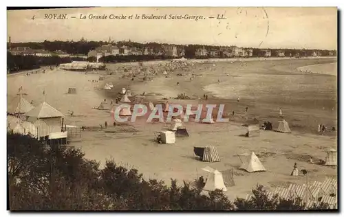 Cartes postales Royan La Grande Conche et le Boulevard Saint Georges