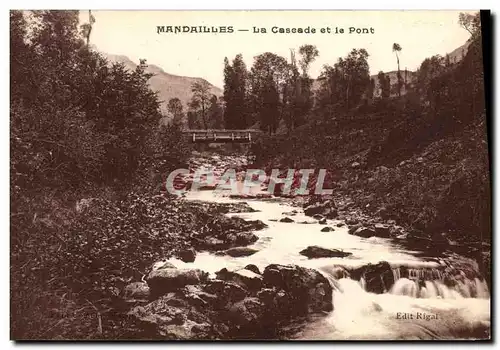 Cartes postales Mandailles La Caseade et le Pont