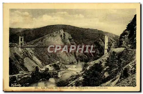 Cartes postales Les Ponts de Treboul sur la Truyere avant l immersion