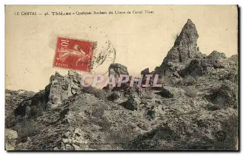 Cartes postales Le Cantal Thlezac Quelques Rochers du Chaos du Castel Tinet