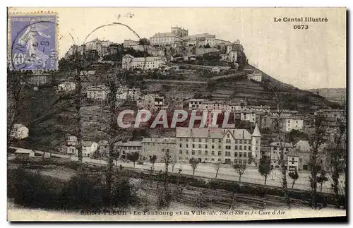 Cartes postales Saint Flour Le faubourg et la ville