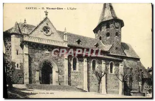 Cartes postales Cantal Vic sur Cere L Eglise