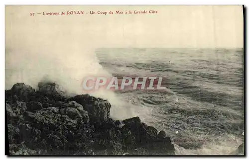 Cartes postales Enivrons de Royan Un Coup de Mer a la Grande Cote