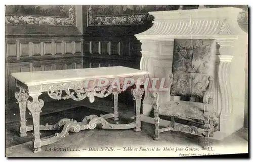 Ansichtskarte AK La Rochelle Hotel de Ville Table et Fauleuil du Maire Jean Guiton