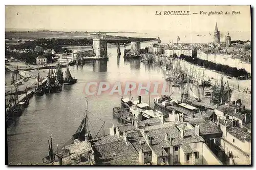 Ansichtskarte AK La Rochelle Vue generale du Port Bateaux