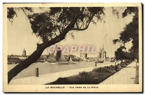 Cartes postales La Rochelle Vue Prise De La Digue Bateau