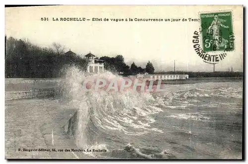 Ansichtskarte AK La Rochelle Effet de Vague a la Concurrence un jour de tempete