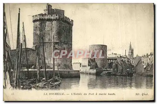 Ansichtskarte AK La Rochelle L Entree du Port a Maree Haute