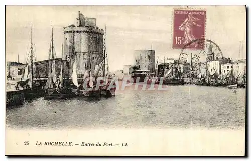 Cartes postales La Rochelle Entree du Port Bateaux