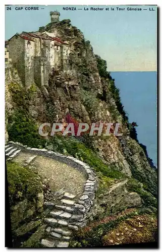 Cartes postales Cap Corse Nonza Le Rocher et la Tour Genoise