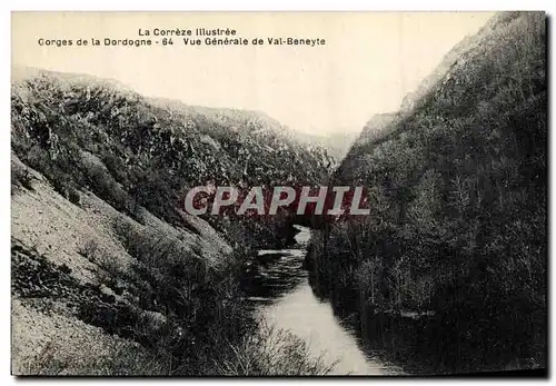 Ansichtskarte AK La Correze lllustree Gorges de la Dordogne Vue Generale de Val Beneyte